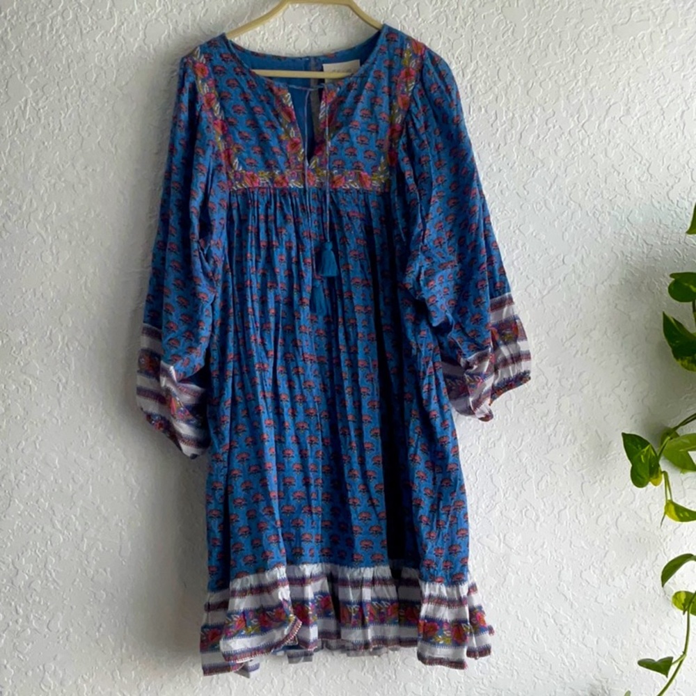 Cleobella Magdalena Mini Dress XL in Lotus Blue